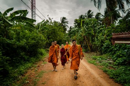Monks in Battambang, Cambodia.