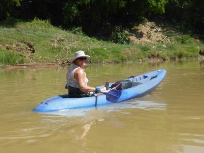 Green-orange-kayaks